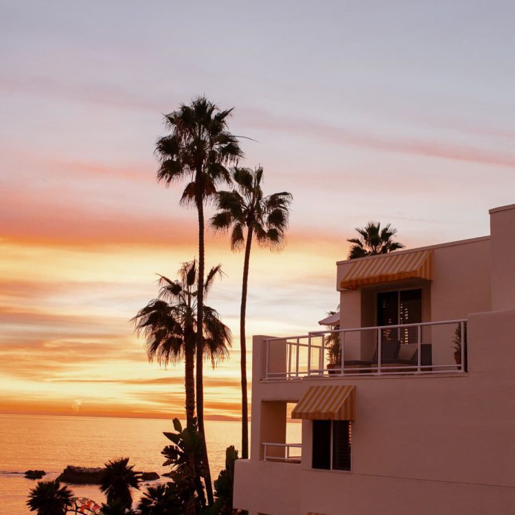 Sunset over The Inn at Laguna Beach
